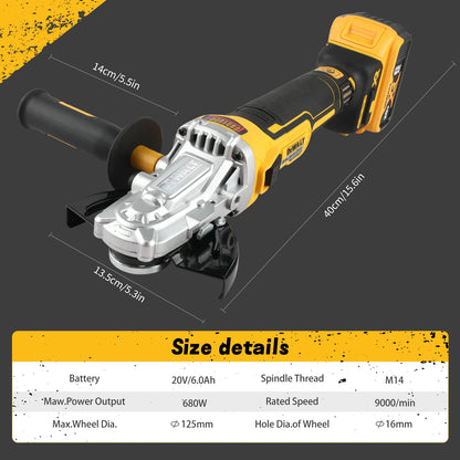 DEWALT DCG405FN Angle Grinder 20V Brushless Motor Cutting Machine 125mm Rechargeable Cordless Handheld Polishing Machine
