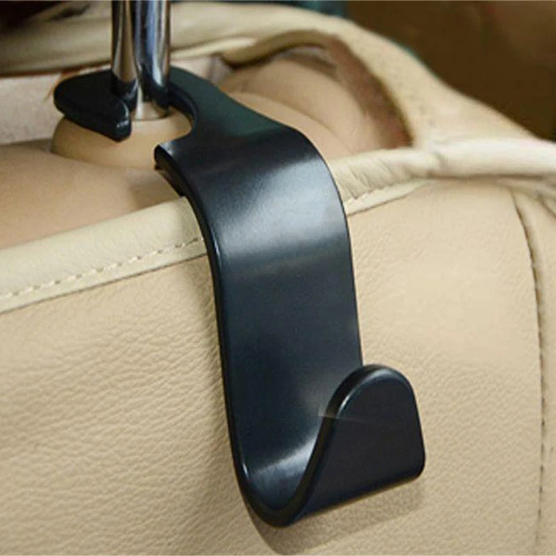Car Seat Headrest Hook Hanger Black Storage Organizer Universal For Handbag Purse Coat Fit Universal Vehicle Car Holder