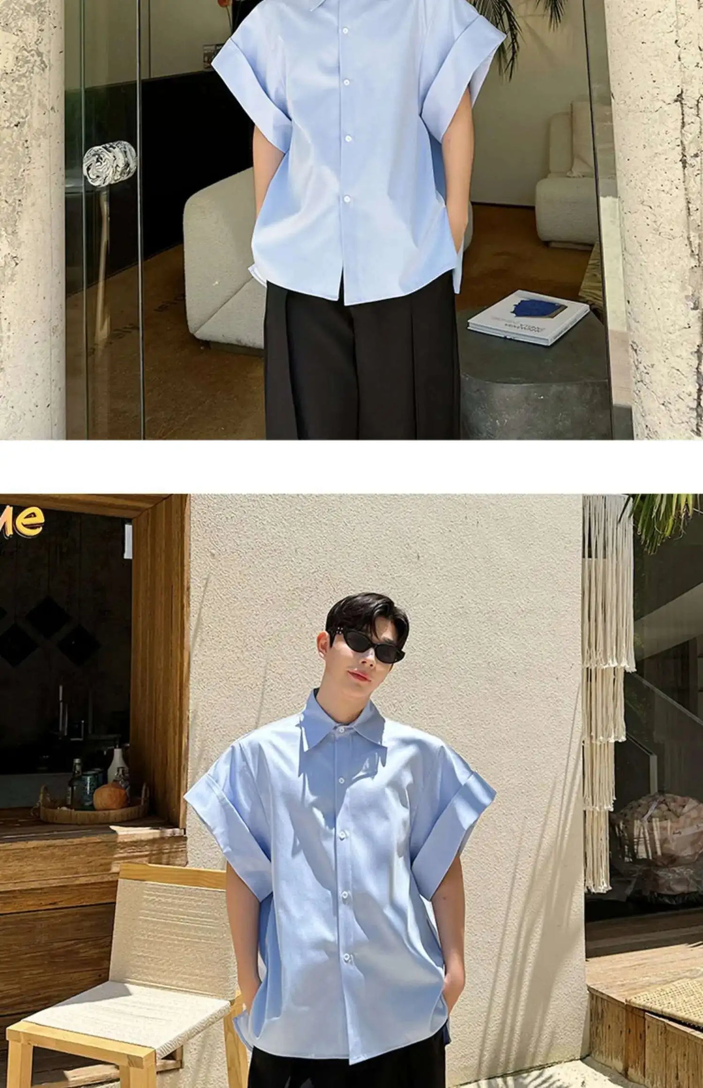 LUZHEN Niche Design Stylish Short Sleeve Shirts Original Fashion Elegant Handsome Korean Clothing Men Casual Blouses Tops LZ4028