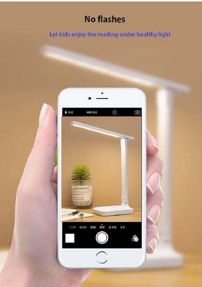 LED Table Lamp Eyes Protection Touch Dimmable LED Reading Light Student Dormitory Bedroom Reading USB Rechargable Desk Lamp