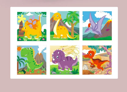 Six Sides Painted Wooden Puzzle Three-Dimensional Traffic Animal Puzzle Building Blocks Early Education Educational Toy