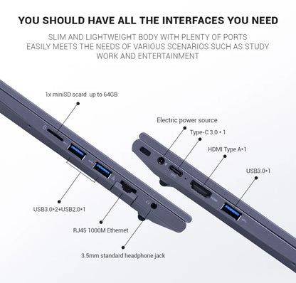Firebat AT15 Laptop Intel N150 N100 CPU 15.6 Inch 16GB RAM SSD 512GB 1TB Lightweight Business Computer Notebook BT4.2 WiFi5