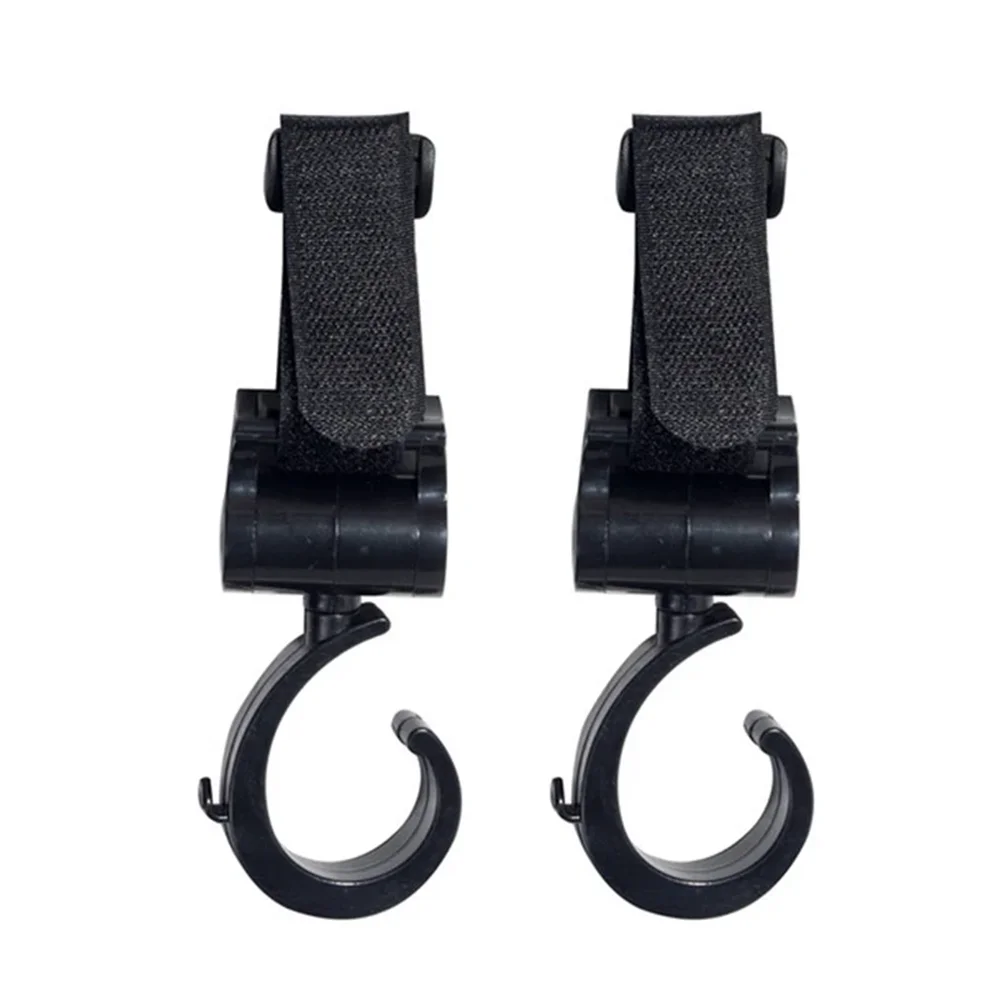 2PCS Pram Hook Baby Stroller Accessories Shopping Prop 360 Degree Rotating Hooks Stroller Hooks For Hanging Out