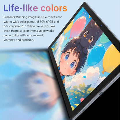 BOSTO BT-101A Portable Graphics Drawing Tablet 10.1 Inch IPS Screen Display with Finger Touch Anti-glare 16384 Pressure Level