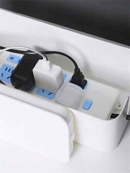 3 Pcs/Set Cable Management Boxes Organizer Strip Charger Wire Cable Storage Box Dust Large Storage Wires Keeper Holders