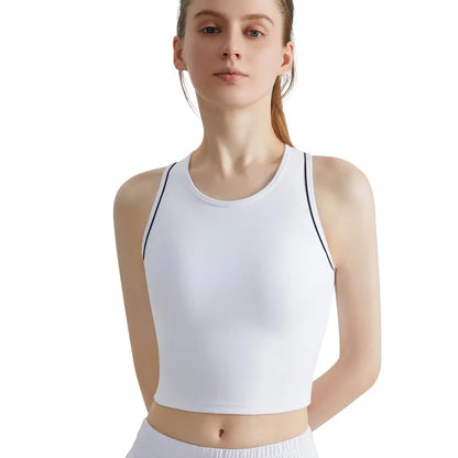 Sports Vest, Women's Fitness Integrated Fixed Cup, High-end Feel, Worn for Training, High-strength Shock-absorbing Vest