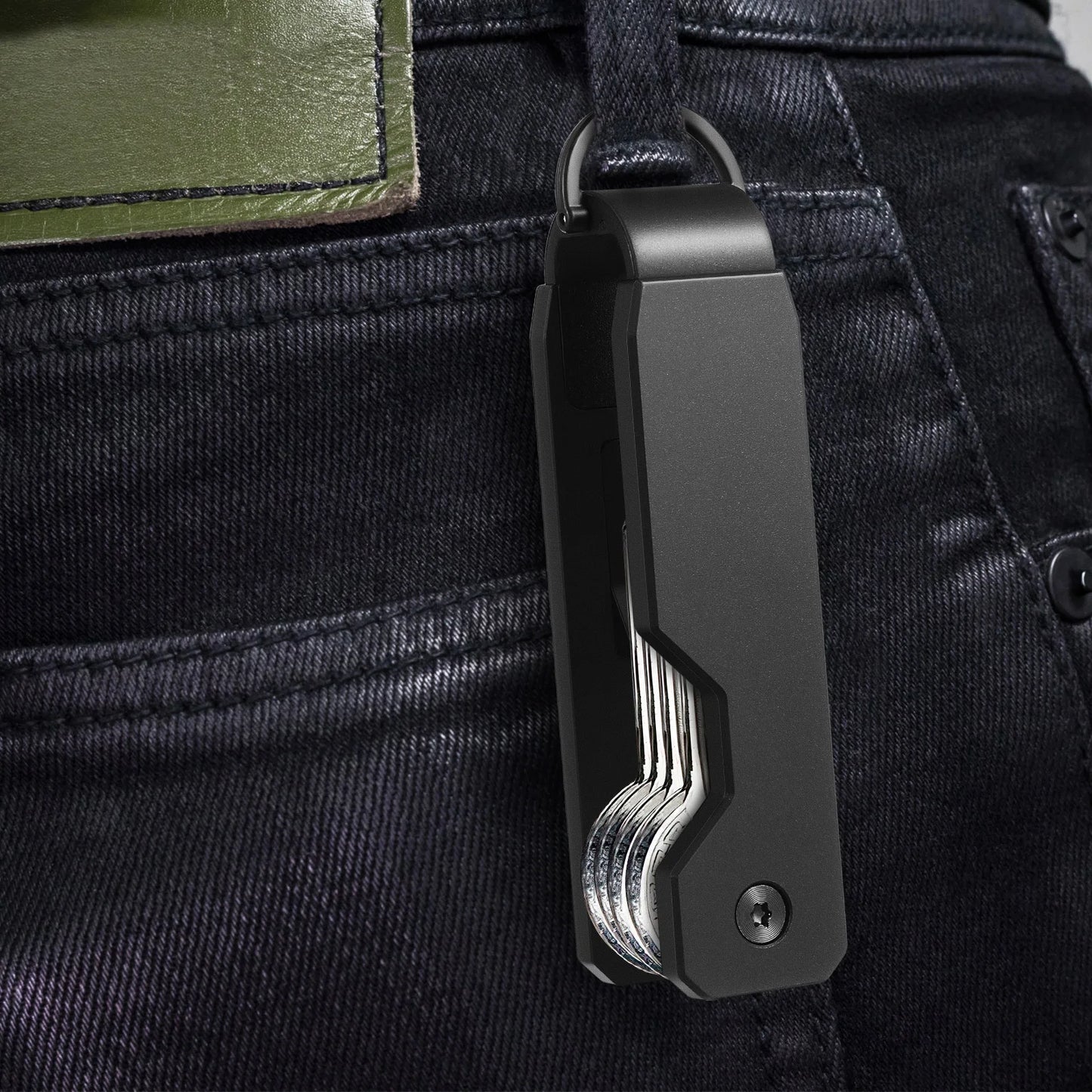 Compact Key Organizer Men Keychain Metal Key Holder Silent Key Organizer Pocket Key Chain Smart Keychain Metallic Key Holder