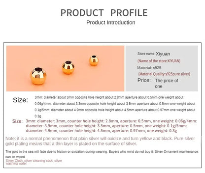 5pcsracelet DIY loose beads Thai silver laser beads silica gel beads 925 silver accessories accessories accessories accessories