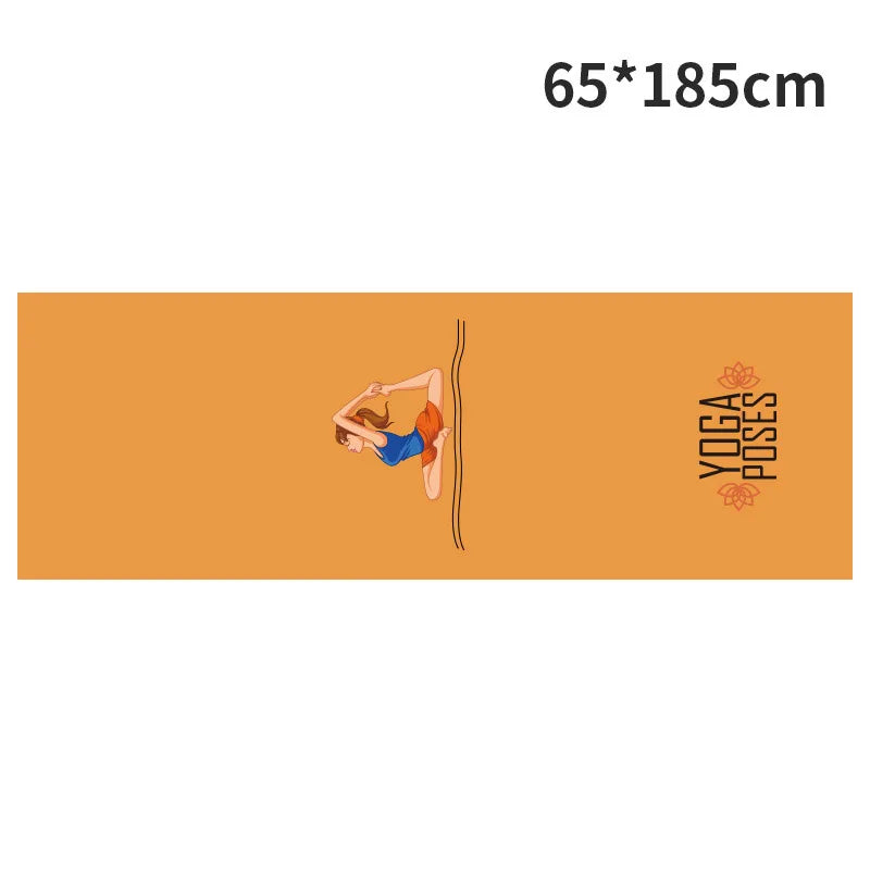 Portable anti-slip Printing Yoga Mat Spread Towels Absorb Sweat Fitness Yoga Towel Yoga Mat Yoga Towel Cooling Towel Ice Towel