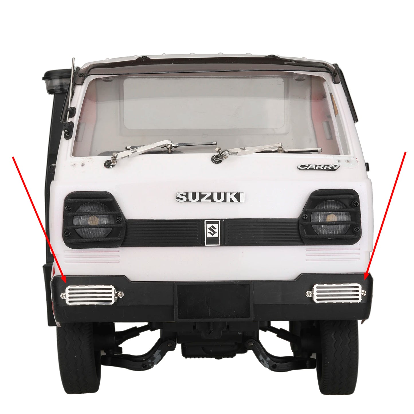 for WPL D12 Truck 3D Metal Lamp Cover Headlight Front & Rear Light Guard 1/10 RC Trailer Remote Control Car Spare Part Upgrade