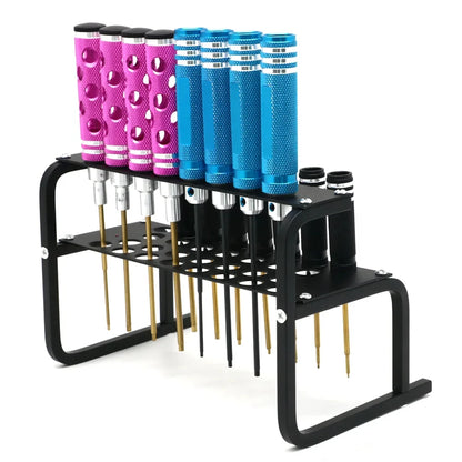 Screwdriver Storage Rack Holder Screwdriver Organizers for Hex Cross Screw Driver RC Tools Kit Organizers 30 Hole Without Tools
