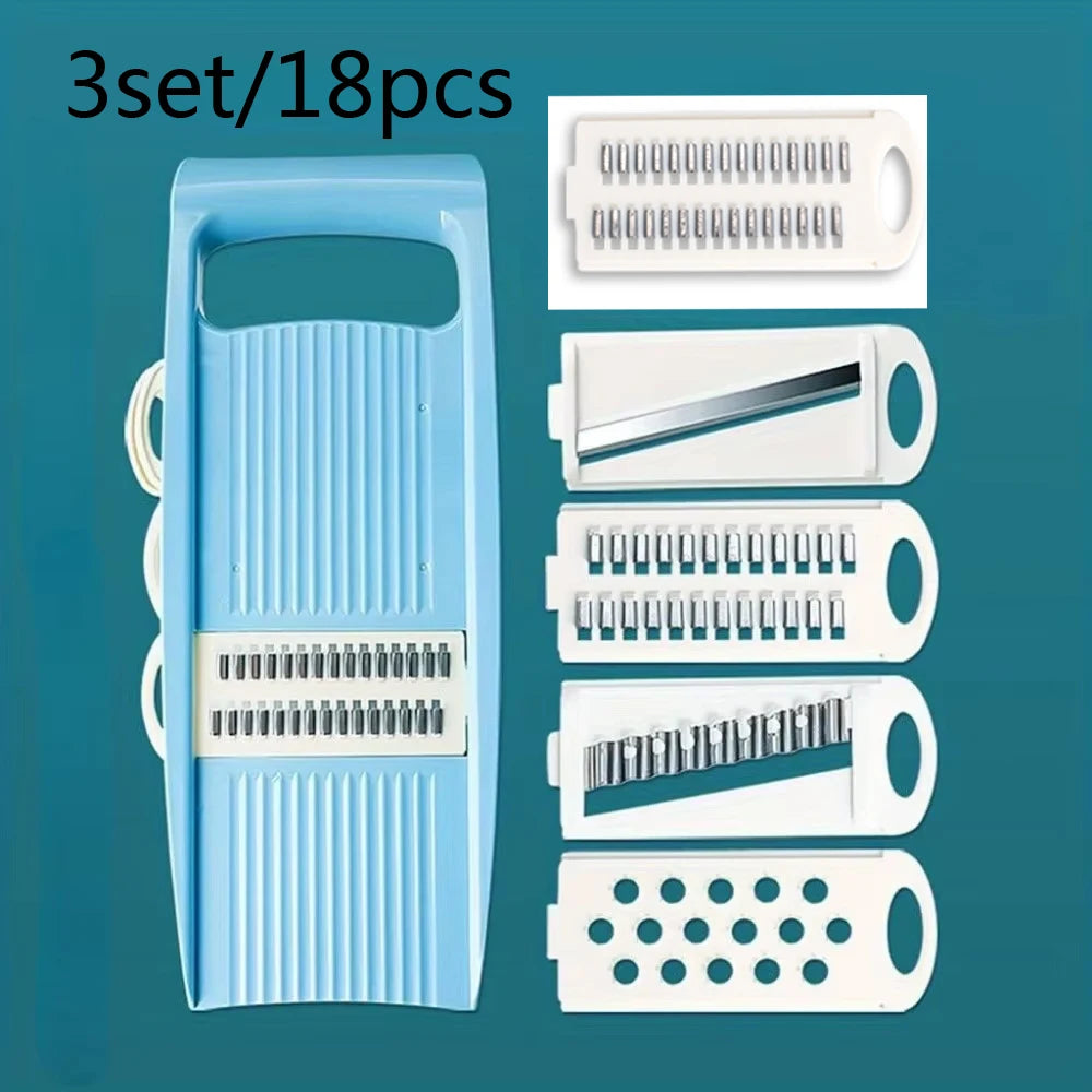 5 in1 Vegetable Fruit Slicer Multifunctional Manual Food Grater Cutter Potato Household Chopper Kitchen Veggie Dicer Gadgets