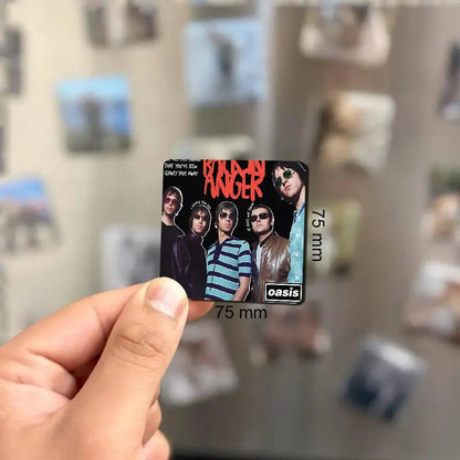 Rock O-Oasis Band  Fridge Magnet Photo Personalized For Office Family Kitchen Refrigerator Friends Gift Holiday Decor