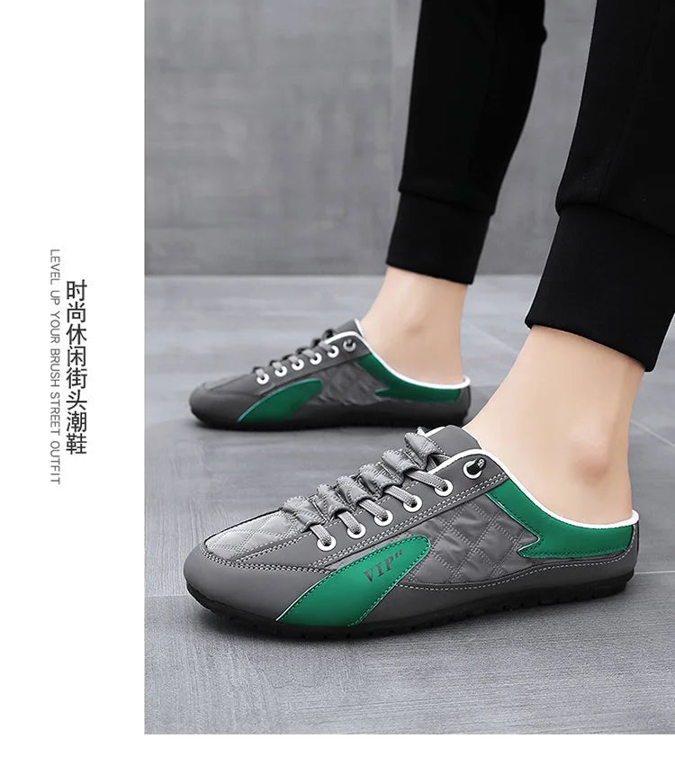 Half Slipper for Men Classic Summer Casual Shoes Men's Flat Shoe Slippers Concise Men Sneakers