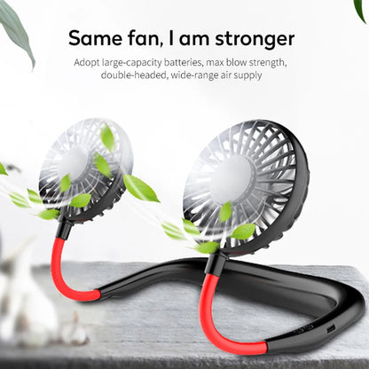 Newest Mini Wearable Usb Charging Air Cooling Conditioner Fan Portable Neck Fan Portable Outdoor Silent Neck Fan