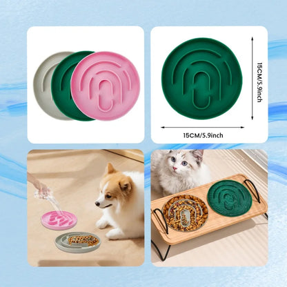 Pet Slow Feeder Bowl Cat Dog Silicone Non slip Slower Food Feeding Dishes Durable Pet Bowl for Large Medium Small Dogs Puppy