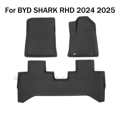 3D Floor Mats For BYD Shark 6 RHD 2024 2025 Floor Liners Waterproof Non-slip Floor Mat Protector Floor Carpets For AU