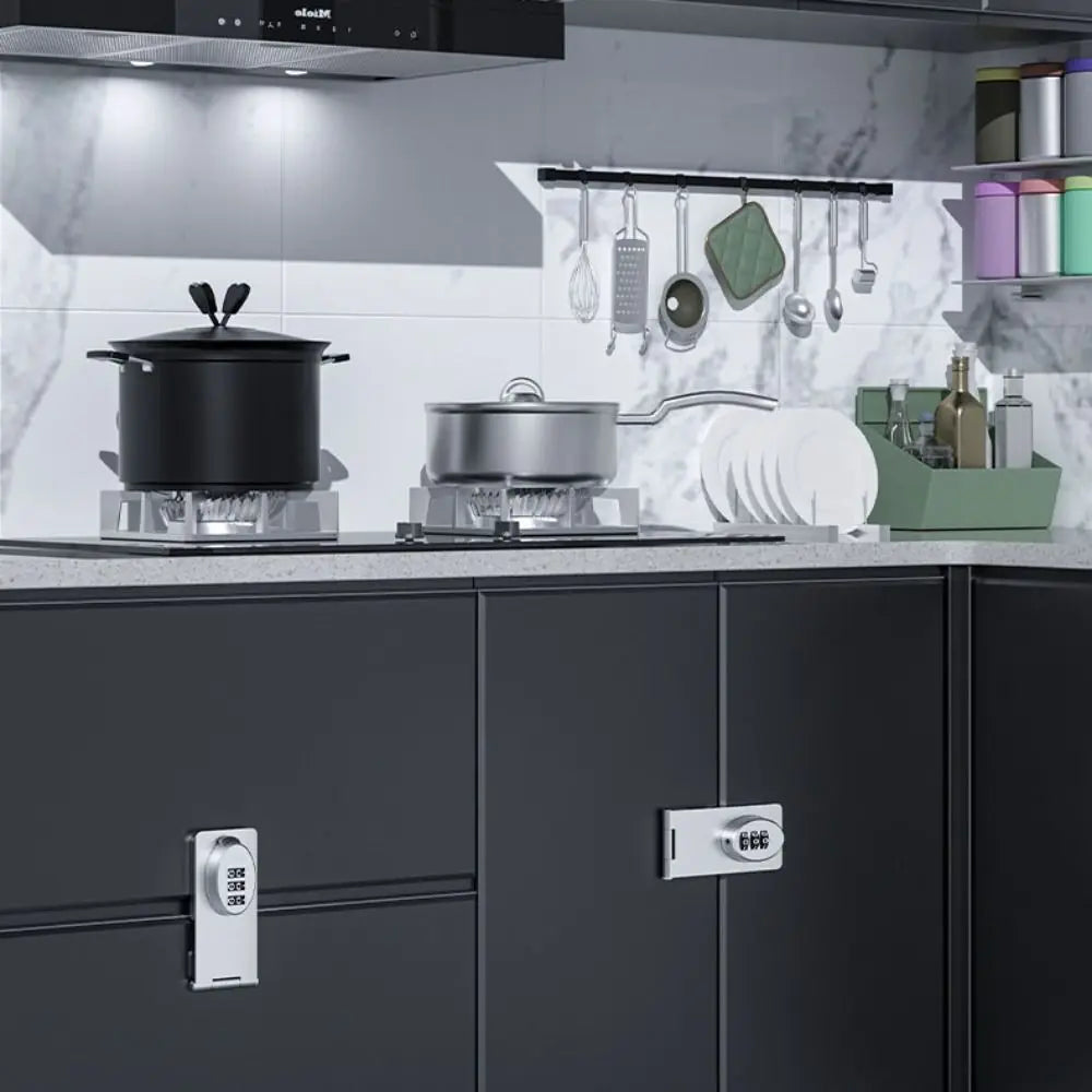 Creative 3-digit Cabinet Door Lock Firm Antirust Code Lock ABS and Stainless Steel Protect Baby Safety Locks Cupboard