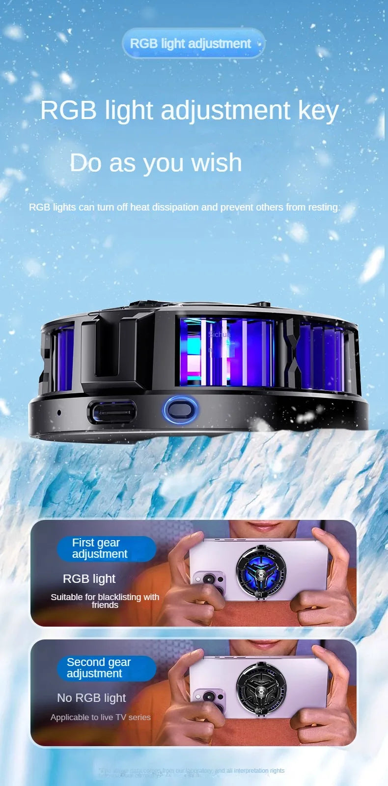 SL10 New Mobile Phone Radiator for Mobile Phone Phablet Fan Semiconductor Mobile Phone Cooler Gaming Cooler Mobile Phone