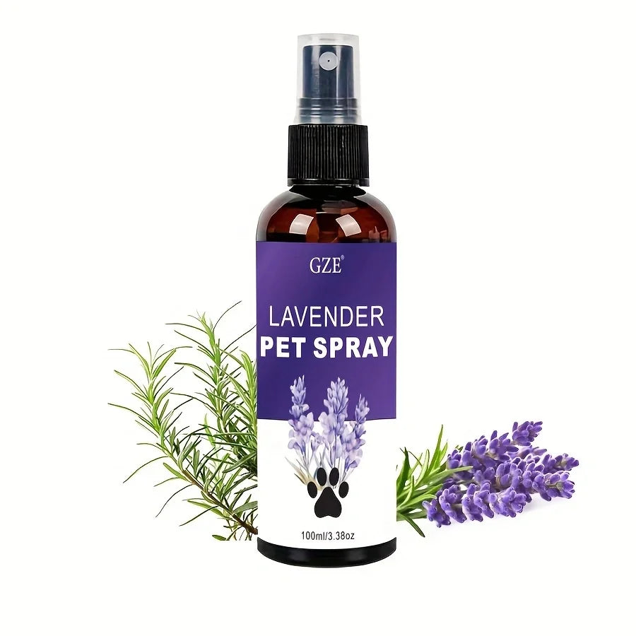 GZE Lavender Cat and Dog Repellent Spray - Natural Pet Repellent for Indoor and Outdoor Use - Long Lasting Formula for Training