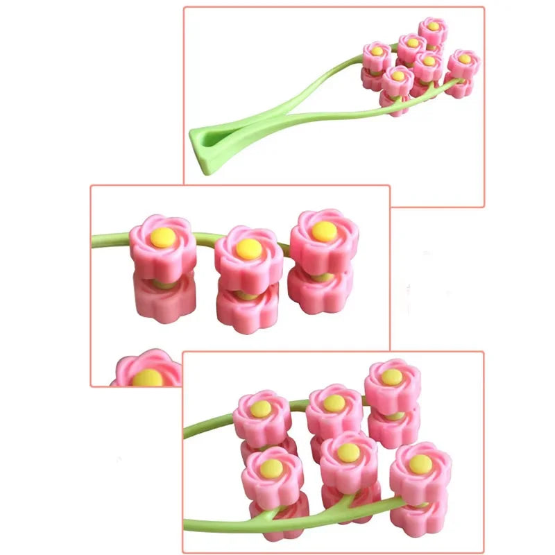 New Portable Flower Shaped Facial Roller Massager Anti Wrinkle Face Lifting Artifact Massage Alternative Relaxation Beauty Tool