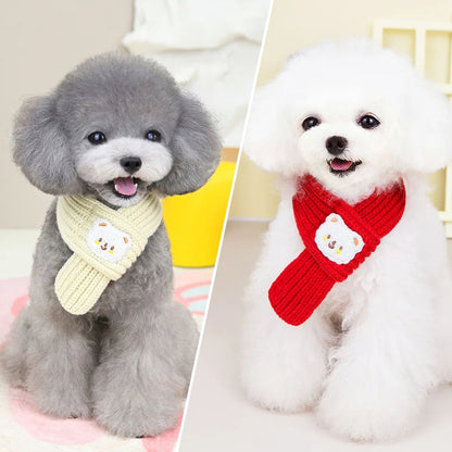 Puppy Accessories Pet Supplies Wool Puppy Scarves Pet Cat Scarves Keep Warm In Autumn Winter Pet Supplies Pet Scarves Product
