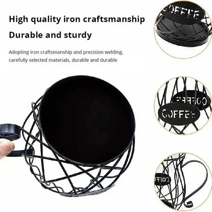 1pc Coffee Pod Holder Large Capacity Cup Coffee Pod Organizer Coffee Creamer Container Coffee Pod Storage Cup Mug Shape Coffee