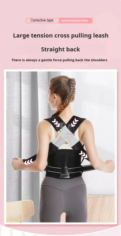 Shoulder Back Posture Corrector Support Belt with Adjustable Lumbar and Stretcher Training