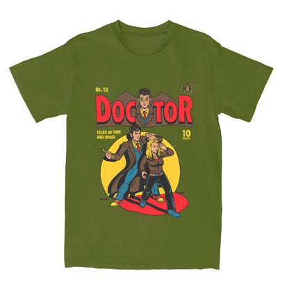 Mens T-Shirt Doctors Who T Shirts Harajuku Godfather Doctors Summer Tees Funny Loose Cotton Tops Plus Size 6XL