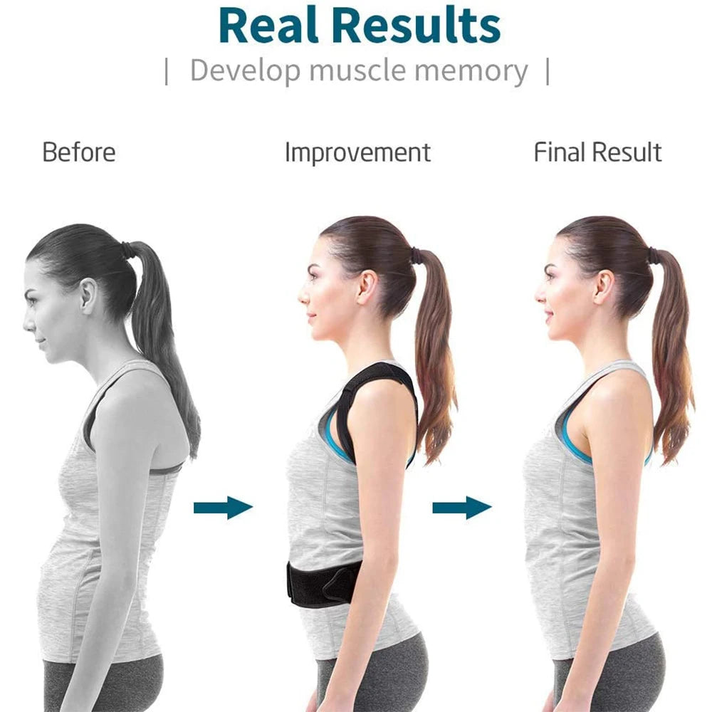 Professional Back Brace for Women and Men Posture Corrector Improve Posture Lumbar Support Shoulder Lower Upper Back Pain Relief