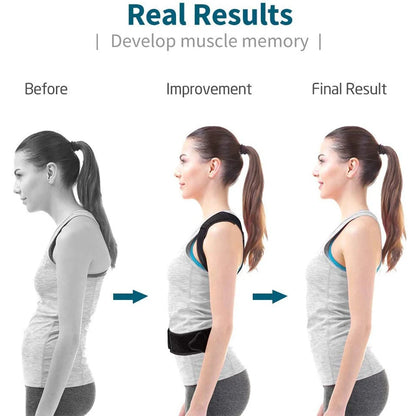 Professional Back Brace for Women and Men Posture Corrector Improve Posture Lumbar Support Shoulder Lower Upper Back Pain Relief