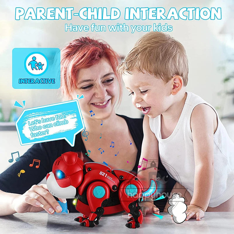 Baby Musical Toys Electronic Walking Moving Mecha Dog for Kids Interactive Toys Voice Control Light Music Toys for Toddler 1 2 3