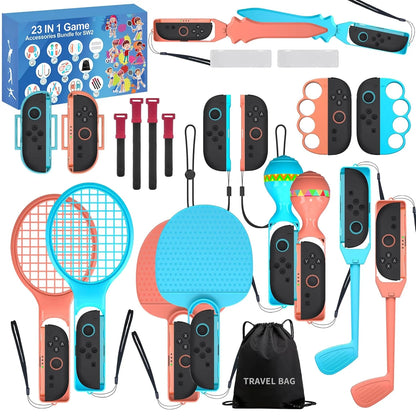 Sports Accessories Bundle for 2025 Switch 2,23 in 1 Family Accessories Kit S226 for Switch Sports Games