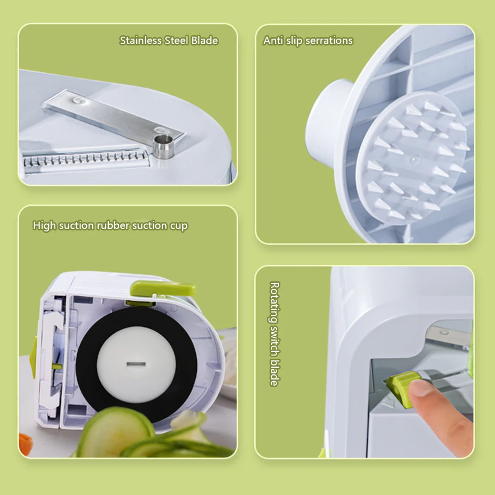Multifunctional Slicers Manual Vegetable Cutter With Hand Crank Practical Veggie Fruit Slicing Device Kitchen Accessories
