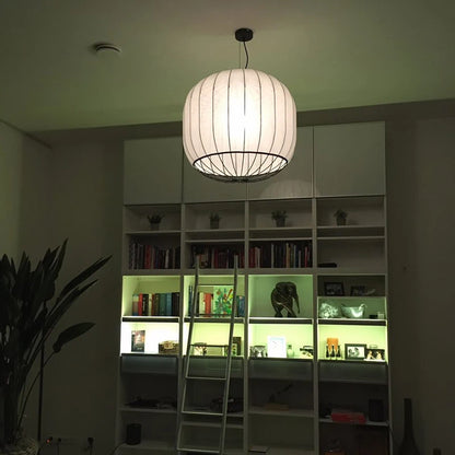 Japanese Lantern Lamp Modern Fabric Pendant Lamp For Living Room Homestays Corridors Staircase Decorative LED Cloth Hanging Lamp