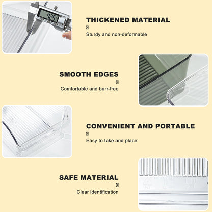 Clear Refrigerator Bins for Organized Pantry Storage Versatile And Durable Fridge Can Organizer And Food Storage Box