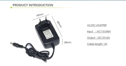 12 Volt Power Supply Transformer AC 110V 220V  To DC 12V EU US Power Adapter Source Charger Converter DC12V 1A 2A 3A LED Driver