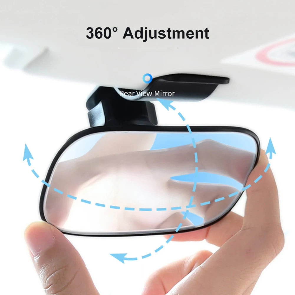 Baby Car Mirror Safety Car Seat Mirror For Rear Facing Infants Clip-On 9D Convex Mirror Wide Clear View For Car Seat Stroller