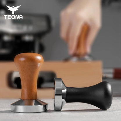 Coffee Barista Espresso Flat Tamper Base, Press Mat, Dosing Ring, Coffee Basket, Portafilter Holder, 58mm, 53mm, 51mm