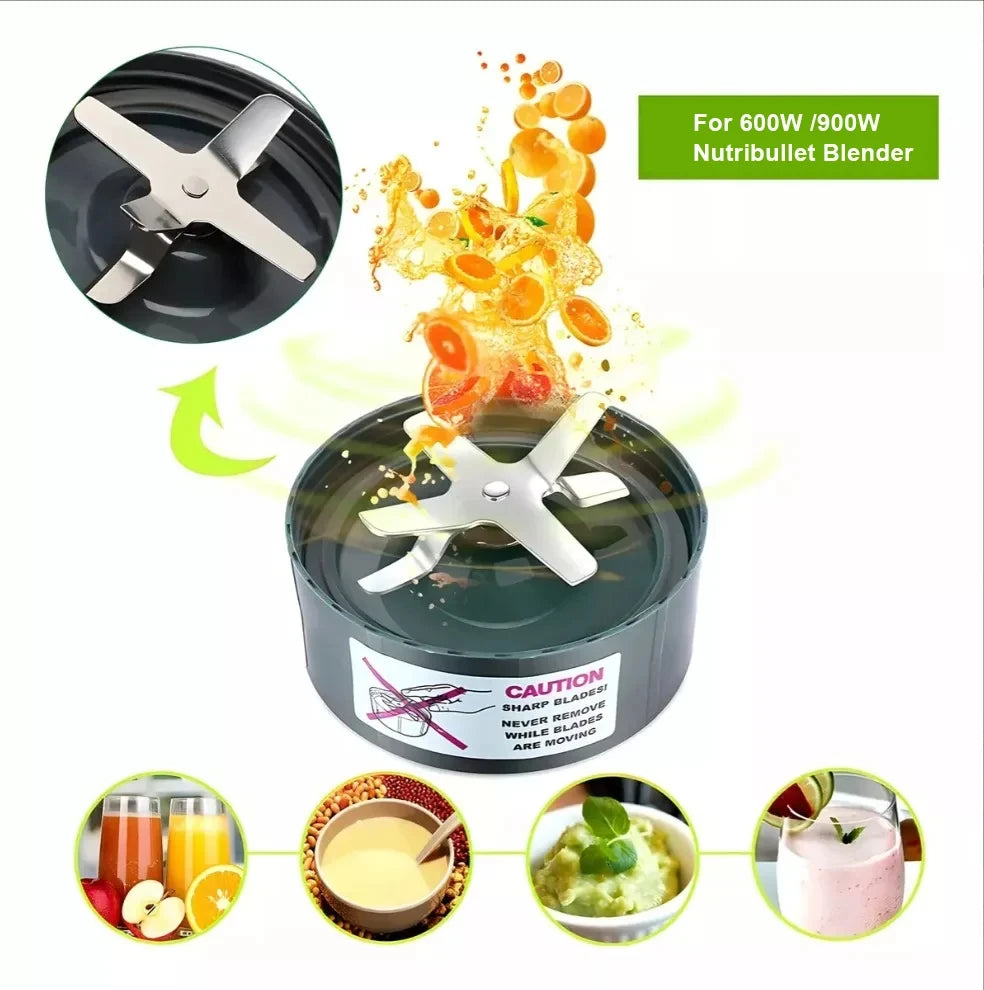 Blender Cup Set for NutriBullet Blenders 600W/900W PRO Extractor Blade 32Oz & 24Oz Huge Cups Blender Replacement Parts