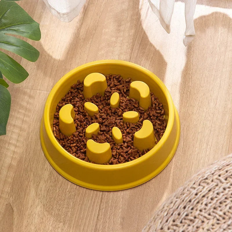Non Slip Slow Eating Puzzle Maze Fun Pet Feeding Bowl for Dog Cat, Bloat Stop Puppy Food Water Bowl, Slow Feeder Bowls Dishes