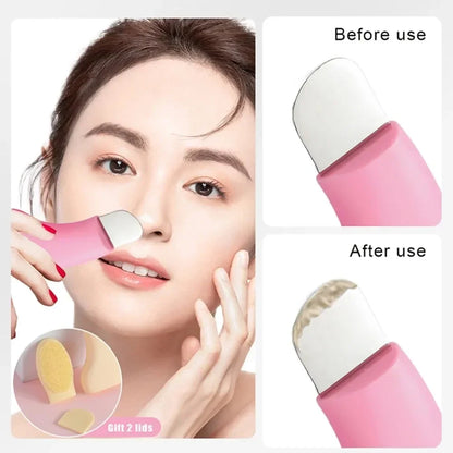 Facial Blackhead Removal Tool Silicone Nose Whitehead Remover Face Scraper for Deep Cleansing Brush Face Spatula Skin Care Tool