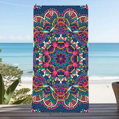 1PC Beach Towel Boho Design Bath Towels Extra Large Sand Free Quick Dry Travel Towels Gifts For Yoga Sports Adults