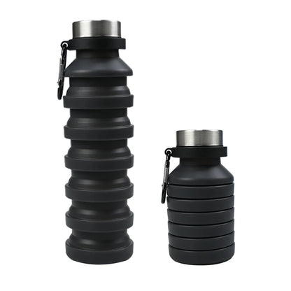 550ml collapsible water bottle cup, reusable BPA-free silicone collapsible water bottle, suitable for hiking in travel gym