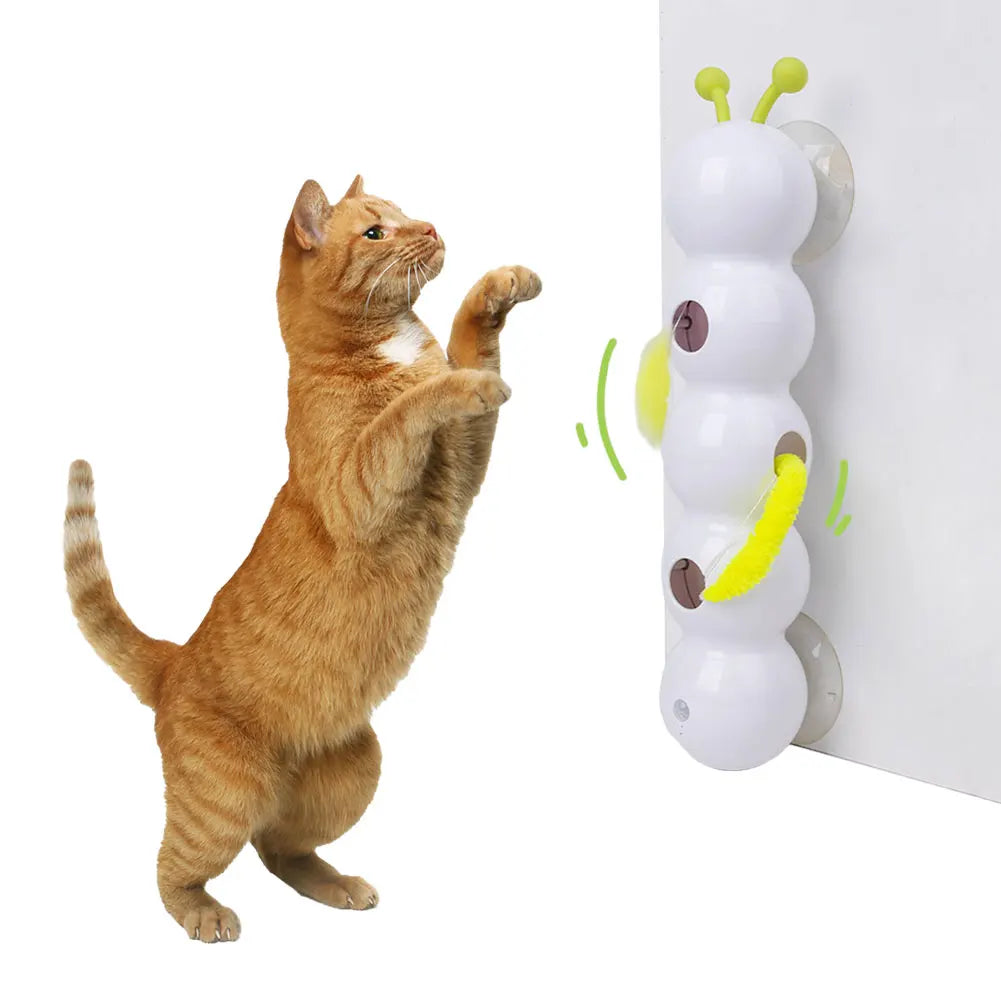 Interactive Cat Toy Intelligent Sensing Creative Cat Teasing Stick Scratch Resistant Durable USB Rechargeable Caterpillar Toys