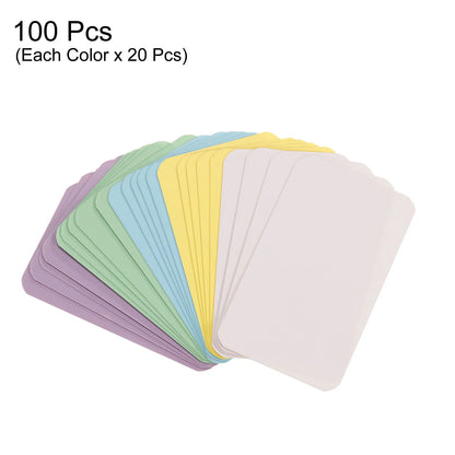 100Pcs 90x54x0.3mm Kraft Paper Card Blank Business Card Message Note Thank You Card Writing Card Label Bookmark Learning Card