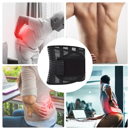 Back Brace Breathable Lumbar Support Belt Adjustable Straps Back Belt Lower Back Waist Brace for Men Women Lower Back Relief