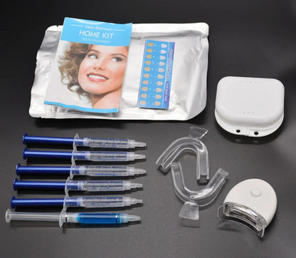 Home Use Teeth Whitening Kit with led light Care Oral Hygiene Tooth Whitener Bleaching White 44% Peroxide teeth brush BULK