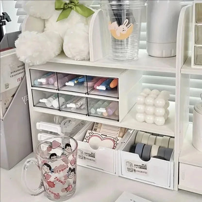 Double-Layer Stationery Organizer Office Desk Accessories Organizers Storage Desktop School Supplies