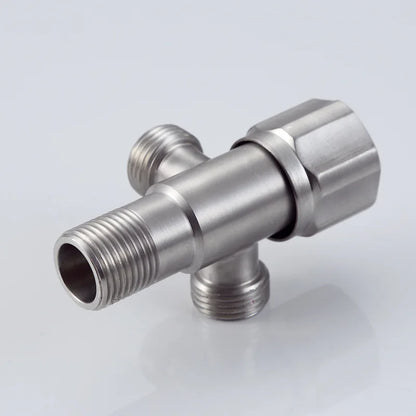 Multifunction Stainless Steel 3Ways Valves G1/2 Bathroom Accessories Water Diverter Wall Mounted Valve Bathroom Accessories